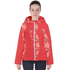 Love  Women s Hooded Puffer Jacket by grafikamaria