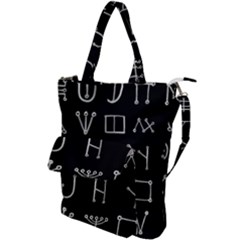 Heinrich Cornelius Agrippa Of Occult Philosophy 1651 Malachim Alphabet Collected Inverted Square Shoulder Tote Bag by WetdryvacsLair