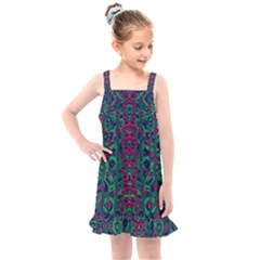 Tree Flower Paradise Of Inner Peace And Calm Pop-art Kids  Overall Dress by pepitasart