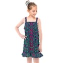 Tree Flower Paradise Of Inner Peace And Calm Pop-art Kids  Overall Dress View1