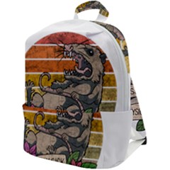 Possum - Mentally Sick Physically Thick Zip Up Backpack by Valentinaart