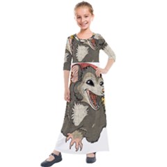 Possum  Kids  Quarter Sleeve Maxi Dress by Valentinaart