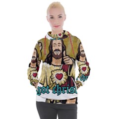 Buddy Christ Women s Hooded Pullover by Valentinaart