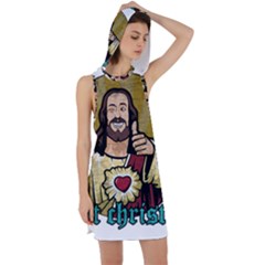 Buddy Christ Racer Back Hoodie Dress by Valentinaart