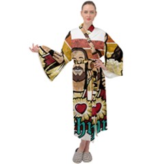 Got Christ? Maxi Velour Kimono by Valentinaart