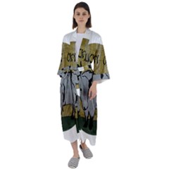 Chinese New Year ¨c Year Of The Ox Maxi Satin Kimono by Valentinaart