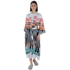 Chinese New Year ¨c Year Of The Ox Maxi Satin Kimono by Valentinaart