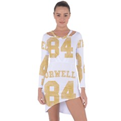 Orwell 84 Asymmetric Cut-out Shift Dress by Valentinaart