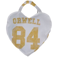 Orwell 84 Giant Heart Shaped Tote by Valentinaart