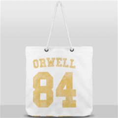 Orwell 84 Full Print Rope Handle Tote (large) by Valentinaart