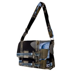 Montevideo Airport Night Scene, Uruguay Full Print Messenger Bag (m) by dflcprintsclothing