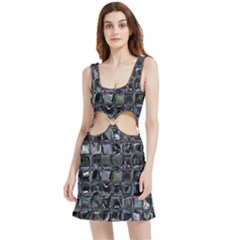 Funky Mosaic  Velvet Cutout Dress by MRNStudios