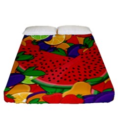 Fruit Life 2  Fitted Sheet (queen Size) by Valentinaart