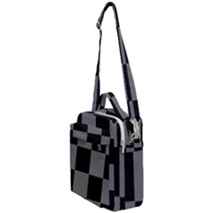 Black Gingham Check Pattern Crossbody Day Bag by yoursparklingshop