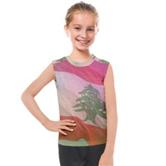 Lebanon Kids  Mesh Tank Top by AwesomeFlags