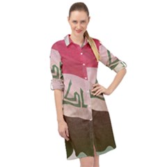 Iraq Long Sleeve Mini Shirt Dress by AwesomeFlags