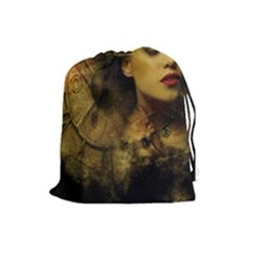 Surreal Steampunk Queen From Fonebook Drawstring Pouch (large) by 2853937