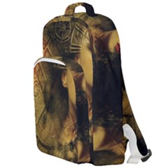 Surreal Steampunk Queen From Fonebook Double Compartment Backpack by 2853937