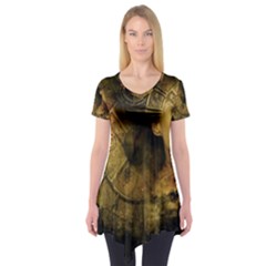 Surreal Steampunk Queen From Fonebook Short Sleeve Tunic  by 2853937