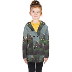 Wooden Child Resting On A Tree From Fonebook Kids  Double Breasted Button Coat by 2853937