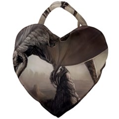 Lord Of The Dragons From Fonebook Giant Heart Shaped Tote by 2853937