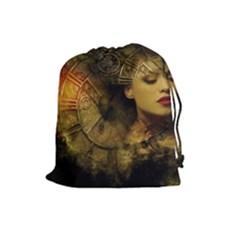 Surreal Steampunk Queen From Fonebook Drawstring Pouch (large) by 2853937