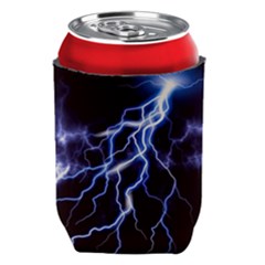 Blue Thunder At Night, Colorful Lightning Graphic Can Holder by picsaspassion