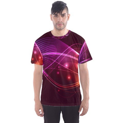 Colorful Arcs In Neon Light, Graphic Art Men s Sport Mesh Tee by picsaspassion