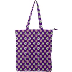 Flower Blocks Double Zip Up Tote Bag by Sparkle