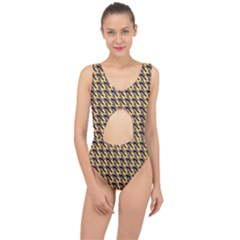 Digital Art Center Cut Out Swimsuit by Sparkle