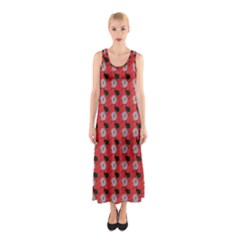 Flowers Pattern Sleeveless Maxi Dress by Sparkle