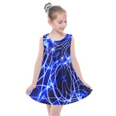 Lines Flash Light Mystical Fantasy Kids  Summer Dress by Dutashop