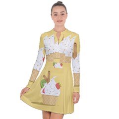 Ice Cream Dessert Summer Long Sleeve Panel Dress by Dutashop