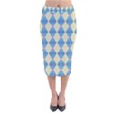 Pattern Texture Chevron Velvet Midi Pencil Skirt View1