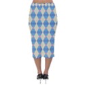 Pattern Texture Chevron Velvet Midi Pencil Skirt View2