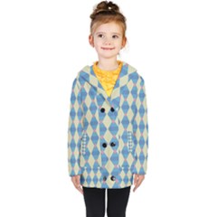 Pattern Texture Chevron Kids  Double Breasted Button Coat by Dutashop