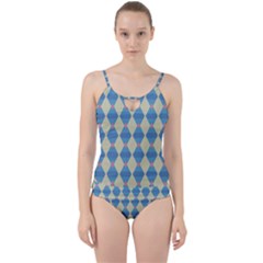 Pattern Texture Chevron Cut Out Top Tankini Set by Dutashop