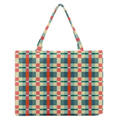 Texture Plaid Zipper Medium Tote Bag by Dutashop