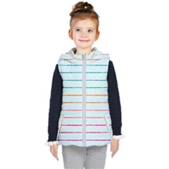 Crayon Background School Paper Kids  Hooded Puffer Vest by Dutashop