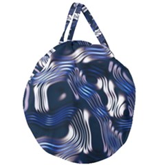 Structure Blue Background Giant Round Zipper Tote by Dutashop