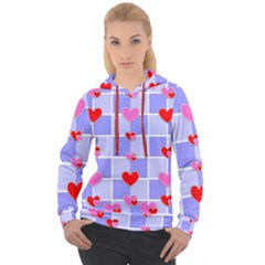 Love Hearts Valentine Decorative Women s Overhead Hoodie by Dutashop