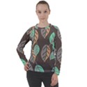 Leaf Brown Women s Long Sleeve Raglan Tee View1