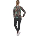 Leaf Brown Women s Long Sleeve Raglan Tee View2