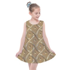 Gold Background Modern Kids  Summer Dress by Dutashop