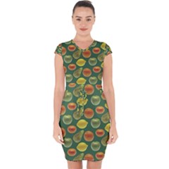 Background Fruits Several Capsleeve Drawstring Dress  by Dutashop