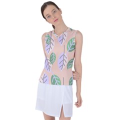 Leaf Pink Women s Sleeveless Sports Top by Dutashop