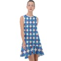 Geometric Dots Pattern Frill Swing Dress View1