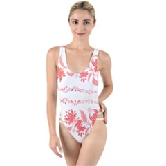 Folk Ornament High Leg Strappy Swimsuit by Eskimos