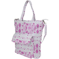 Pink Flowers Shoulder Tote Bag by Eskimos