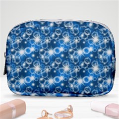 Star Hexagon Deep Blue Light Make Up Pouch (small) by Dutashop